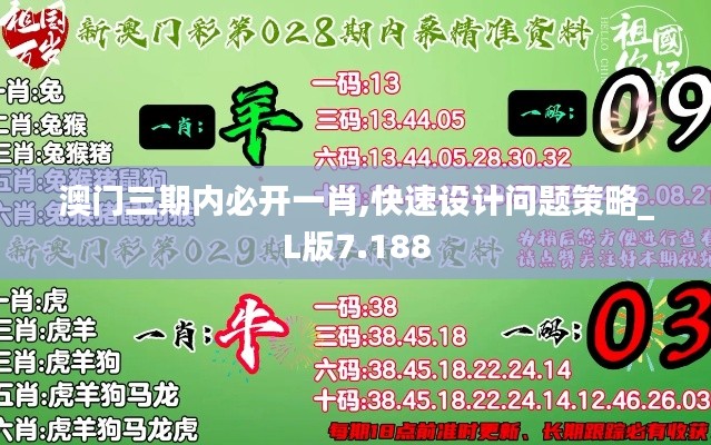 澳门三期内必开一肖,快速设计问题策略_L版7.188