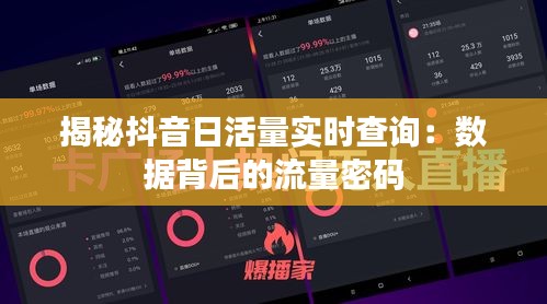 揭秘抖音日活量实时查询：数据背后的流量密码
