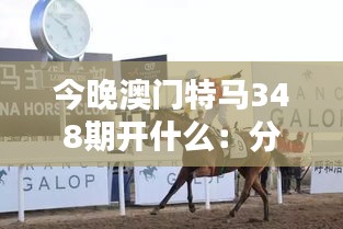 今晚澳门特马348期开什么：分析师的赛马心得分享