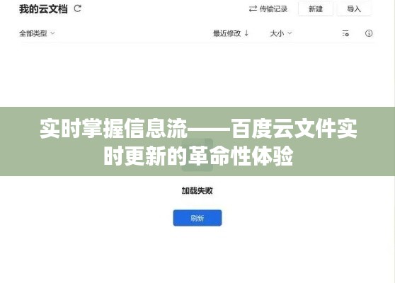 实时掌握信息流——百度云文件实时更新的革命性体验
