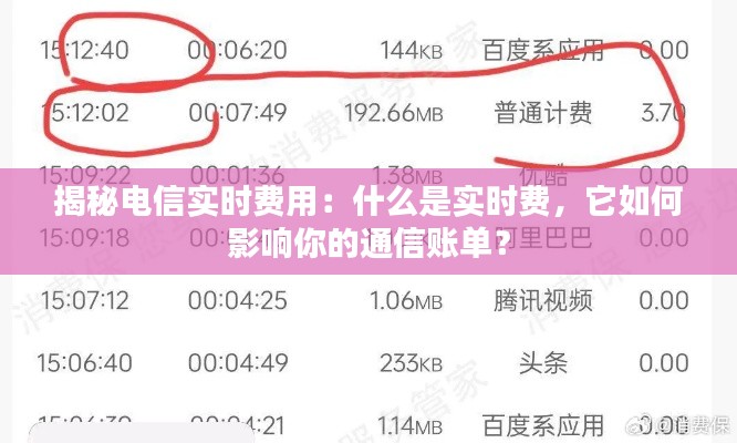 揭秘电信实时费用：什么是实时费，它如何影响你的通信账单？