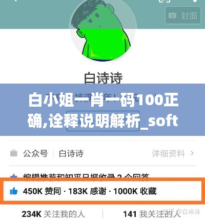 白小姐一肖一码100正确,诠释说明解析_soft5.438