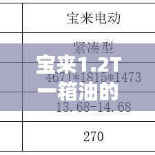 宝来1.2T一箱油的奥秘：高效燃油经济性的深度解析