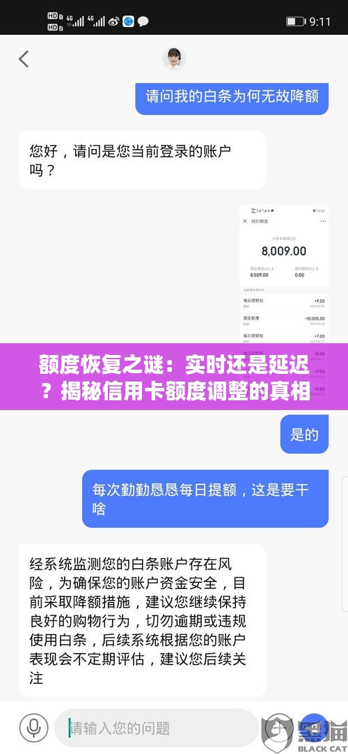 额度恢复之谜：实时还是延迟？揭秘信用卡额度调整的真相