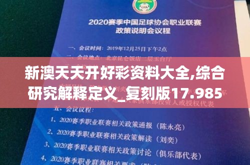 新澳天天开好彩资料大全,综合研究解释定义_复刻版17.985