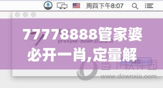 77778888管家婆必开一肖,定量解答解释定义_XT8.201