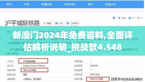 新澳门2024年免费咨料,全面评估解析说明_挑战款4.548