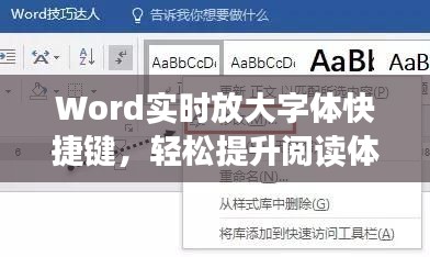 Word实时放大字体快捷键，轻松提升阅读体验