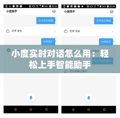 小度实时对话怎么用：轻松上手智能助手