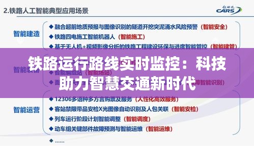 铁路运行路线实时监控：科技助力智慧交通新时代