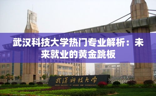 武汉科技大学热门专业解析：未来就业的黄金跳板