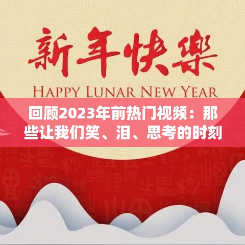 回顾2023年前热门视频：那些让我们笑、泪、思考的时刻