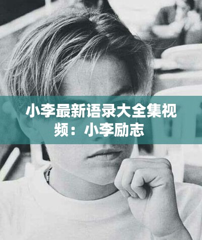 小李最新语录大全集视频：小李励志 