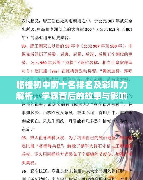 临桂初中前十名排名及影响力解析，学霸背后的故事与影响力！