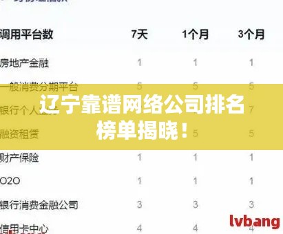 辽宁靠谱网络公司排名榜单揭晓！
