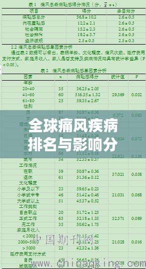 全球痛风疾病排名与影响分析