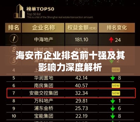 海安市企业排名前十强及其影响力深度解析