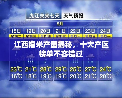 江西糯米产量揭秘，十大产区榜单不容错过