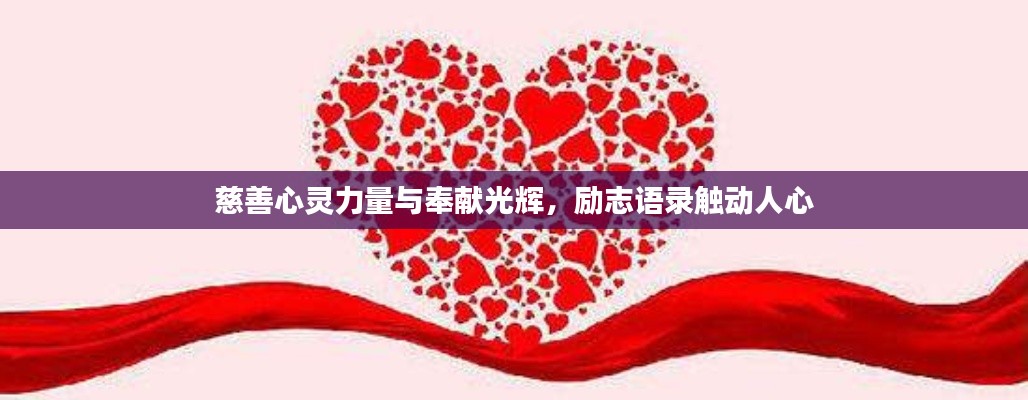 慈善心灵力量与奉献光辉，励志语录触动人心