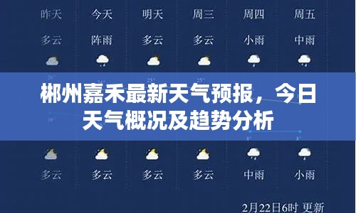 郴州嘉禾最新天气预报，今日天气概况及趋势分析