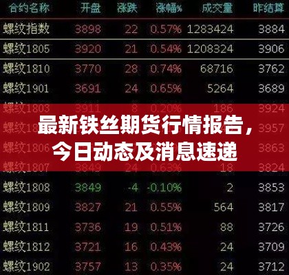 最新铁丝期货行情报告，今日动态及消息速递