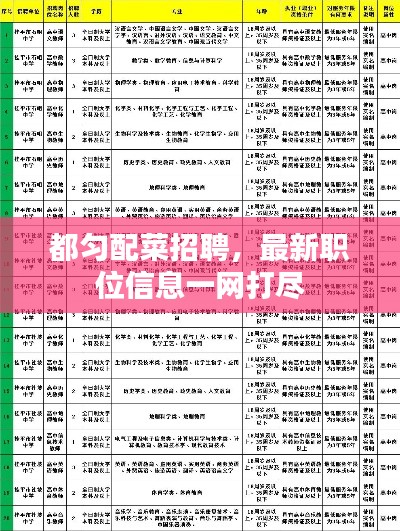 都匀配菜招聘，最新职位信息一网打尽