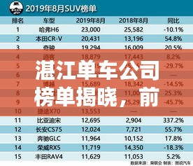 湛江单车公司榜单揭晓，前十名企业大放异彩！