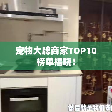 宠物大牌商家TOP10榜单揭晓！