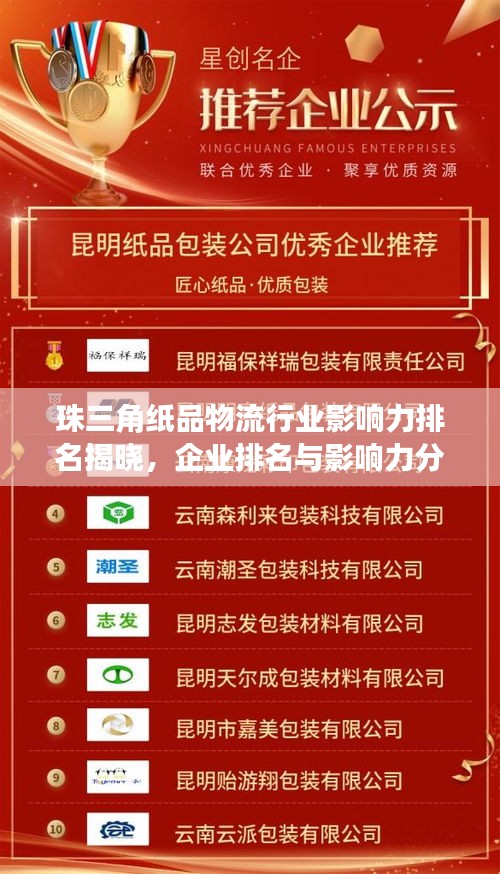 珠三角纸品物流行业影响力排名揭晓，企业排名与影响力分析