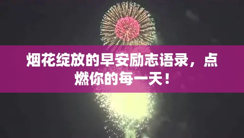 烟花绽放的早安励志语录，点燃你的每一天！