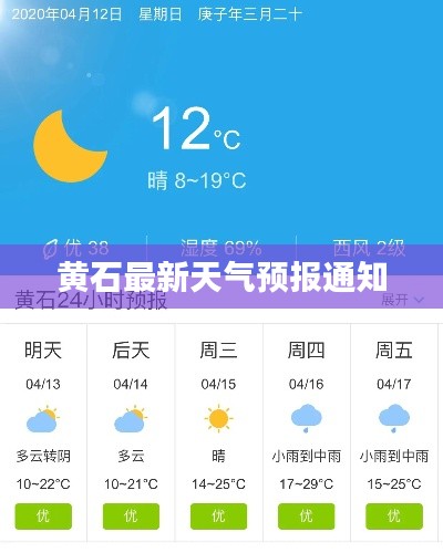 黄石最新天气预报通知